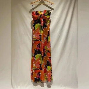 Trina Turk strapless silk dress, size 6